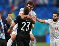 España celebra su paso a semifinales.