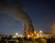 El incendio de varios bloques de viviendas en el distrito de Tai Po en Hong Kong.