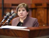 Ruth Arregui compareció hoy en la Asamblea Nacional durante su juicio político.
