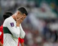 Cristiano Ronaldo, terminó en llorando por la eliminación de su país.