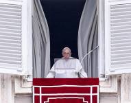 El papa Francisco en el rezo del Regina Coeli este domingo en el Vaticano.