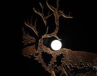 Vista de la superluna de julio, tambien denominada superluna de Ciervo, desde la localidad portuguesa de Vila Nova de Cerveira.