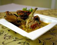 Un platillo que tiene al cangrejo como ingrediente principal.