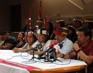 Rueda de Prensa de la Nacionalidad Waorani del Ecuador (NAWE), para hablar sobre la minería ilegal.