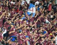 Hinchas de Lanús en un partido por la Liga Argentina