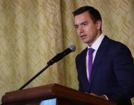 El presidente Daniel Noboa en el Palacio de Carondelet.