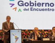 El presidente Guillermo Lasso durante la inauguración de la Conferencia Regional de la FAO) en Quito.