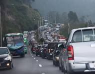 Quito, jueves 16 de enero del 2025. Congestión vehicular en la capital.