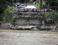 El presidente de la República, Guillermo Lasso, ofreció el 19 de marzo la colocación de un puente Bailey.