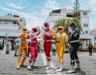 Cosplayers de los Power Rangers en Budokan 2025 Guayaquil.