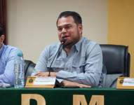 Imagen de Alfonso Montalván Cerezo, alcalde de Vinces, en una sesión del concejo municipal