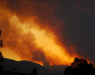 Uno de los fuertes incendios que hay en Grecia
