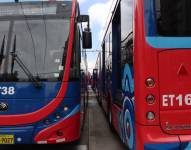 Trolebuses 100 % eléctricos que operan en Quito.