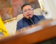 Fotografía del presidente de Colombia, Gustavo Petro, durante la transmisión televisiva.