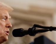 El presidente de EE. UU., Donald Trump, habla durante las ceremonia de investidura en el Capitolio de EE. UU. en Washington, DC., el 20 de enero de 2025.