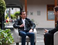 Daniel Noboa concedió una entrevista a Ecuavisa en la Gobernación de Cotopaxi.