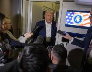 El presidente Donald Trump, en declaraciones a la prensa.