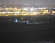 Aterrizaje del vuelo Madrid-Lima.