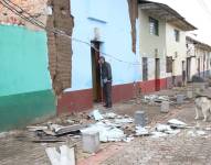 Una vivienda afectada por el sismo, de magnitud 5,2 en la escala de Richter, en Montúfar.