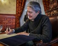 El presidente Guillermo Lasso en Carondelet.