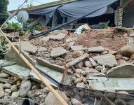 Escombros tras el sismo en Filipinas.