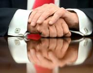 Imagen de las manos del presidente de Estados Unidos, Donald Trump.