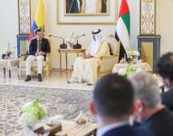 El presidente Daniel Noboa en su gira por Emiratos Árabes Unidos.