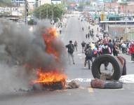 Los campesinos de las comunidades del pueblo Kichwa Karanki participan en las movilizaciones.