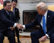 Fotografía del primer ministro japonés, Shigeru Ishiba, y el presidente de EE.UU., Donald Trump.
