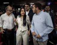 Delsa Solorzano, candidata a las primarias del 22 de octubre, participa en un acto el 4 de agosto del 2023, en Caracas, Venezuela.