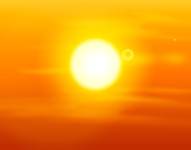 Sol intenso en la mañana.