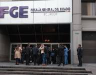 Imagen de archivo de la fachada de la Fiscalía, en Quito.