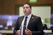 Ronny Aleaga cuando fungía como asambleísta