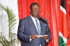 Musalia Mudavadi, Prime Cabinet Secretary of Kenya delivers a speech during the State Banquet at the State House in Nairobi on October 31, 2023. (Photo by Chris Jackson / POOL / AFP)