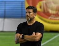 Patricio Urrutia como entrenador del Delfín SC.