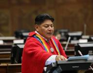 Peter Calo desde su curul en la Asamblea.