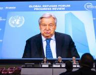 Video pregrabado del Secretario General de la ONU, Antonio Guterres, durante la apertura de la Revisión del Progreso del Foro Mundial sobre los Refugiados del ACNUR, en Ginebra, Suiza, el 15 de diciembre de 2025. (Suiza, Ginebra)