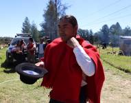 Imagen de archivo del presidente de la Conaie, Leonidas Iza