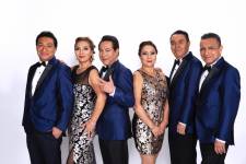 Fotografía del grupo mexicano Los Ángles Azules.