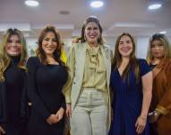 Foto del 25 de octubre de 2023, cuando una comitiva de la Corte Provincial del Guayas, conformada por Mayra Salazar y Fabiola Gallardo, fue al Parlamento Andino, presidido por Cristina Reyes, en Bogotá, Colombia.