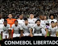 Jugadores de Liga de Quito previo al partido contra Botafogo por el partido de ida de los octavos de final de la Copa Libertadores