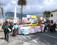Marcha por las calles de la ciudad por parte de los pueblos indígenas de varias comunidades y cantones aledaños a la urbe.