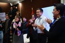 El presidente Daniel Noboa durante un evento en Madrid, España, este 4 de diciembre.