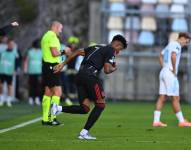 El ecuatoriano John Mercado entrando de cambio en la derrota del Sparta Praga.