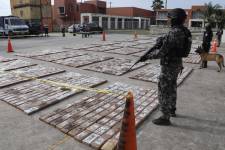 Imagen de archivo de un decomiso de droga en uno de los puertos de Guayaquil.