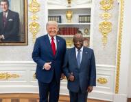 Trump con el presidente de Liberia.