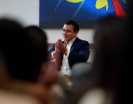 El presidente Daniel Noboa en un evento en Ecuador.