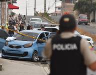 Manta, 14 de agosto de 2025. Atentado armado contra un Agente Municipal de TrÃ¡nsito de Manta. API FOTO / ARIEL OCHOA