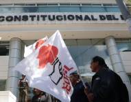 Una manifestación en la Corte Constitucional.