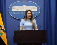 Quito, martes 12 de agosto del 2025 Rueda de Prensa de la vocera de Carondelet Carolina Jaramillo, sobre varios temas de coyuntura nacional, en el Palacio de Gobierno.